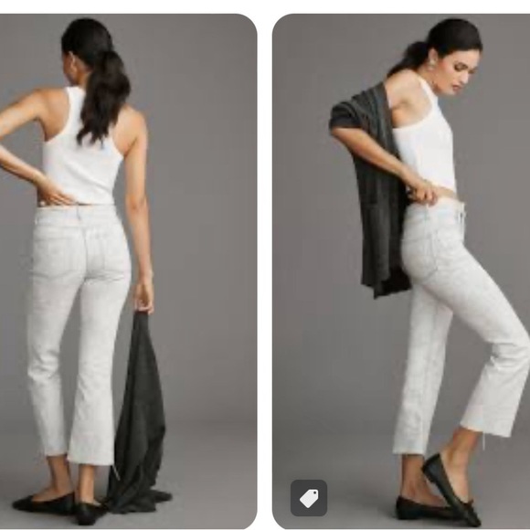 Anthropologie crop flare mid rise ankle jeans size 32 - Picture 3 of 14